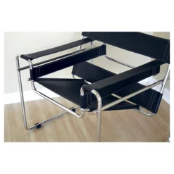 Jericho Leather Accent Chair Black - Baxton Studio -Outlet Baxton Studio Store GUEST 9e7d07cb 8fc2 49d1 bd73 9e825243b1e1