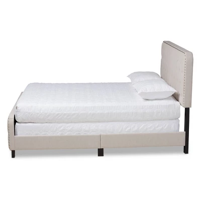 Annalisa Fabric Upholstered Button Tufted Panel Bed - Baxton Studio 1 Annalisa Fabric Upholstered Button Tufted Panel Bed - Baxton Studio
