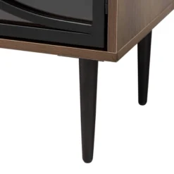 Carter Wood And Metal 2 Door Sideboard Dining Cabinet Walnut Brown/Black - Baxton Studio -Outlet Baxton Studio Store GUEST 9ed1e2ca 0c0c 4d02 ab03 92d7297732be