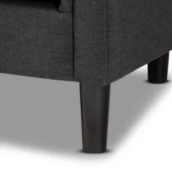 Bisset Chesterfield Chair Gray - Baxton Studio -Outlet Baxton Studio Store GUEST 9fee3ab8 1493 4d5f 9400 7c1fdb10f8bc