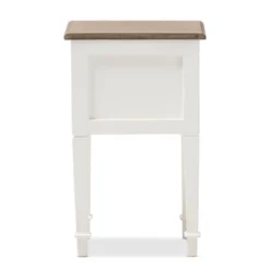 Dauphine 1 Drawer Provincial Style Oak And Distressed Finish Wood Nightstand White - Baxton Studio 10 Dauphine 1 Drawer Provincial Style Oak And Distressed Finish Wood Nightstand White - Baxton Studio -Outlet Baxton Studio Store GUEST a0d2caf3 8fde 4cf2 bc08 946439ddd8d6