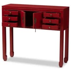 Melodie 6 Drawer Console Table Red - Baxton Studio 17 Melodie 6 Drawer Console Table Red - Baxton Studio -Outlet Baxton Studio Store GUEST a15e09dd 598d 4223 9ee7 14e3a2a58cd4