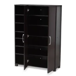 Marine Finished 2 Door Wood Entryway Shoe Storage Cabinet With Open Shelves Brown - Baxton Studio -Outlet Baxton Studio Store GUEST a1b9db5d f604 4a07 9154 9e318a9317bf