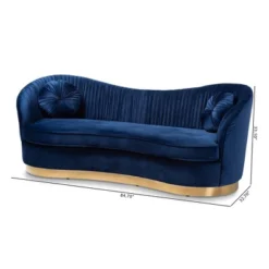 Nevena Velvet Sofa Blue - Baxton Studio -Outlet Baxton Studio Store GUEST a34ab3d5 6a5e 4b1b ba48 a91c88d5b0d6