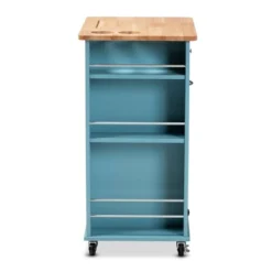 Liona Sky Wood Kitchen Storage Cart Blue/Natural - Baxton Studio 14 Liona Sky Wood Kitchen Storage Cart Blue/Natural - Baxton Studio -Outlet Baxton Studio Store GUEST a3aeb2bd cd4a 4ebc a63f 35ecb4fa0bb7