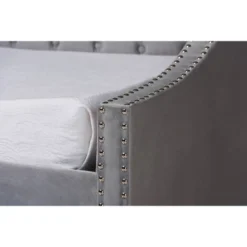 Raphael Velvet Fabric Upholstered Daybed With Trundle - Baxton Studio -Outlet Baxton Studio Store GUEST a3e44835 0a15 4c2f a025 51df051dac5f