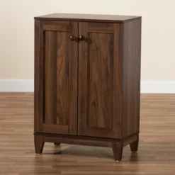 2 Door Nissa Wood Shoe Storage Cabinet Walnut Brown - Baxton Studio 15 2 Door Nissa Wood Shoe Storage Cabinet Walnut Brown - Baxton Studio -Outlet Baxton Studio Store GUEST a5db4f88 be9f 4825 883d 09f6005f5e2b