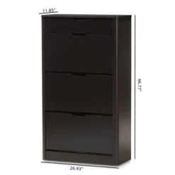 Cayla Modern And Contemporary Wood Shoe Cabinet - Black - Baxton Studio -Outlet Baxton Studio Store GUEST a5dcbaba ba92 4d10 a70a 3da09a05b7f5