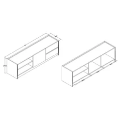 Walker Wood Faux Marble Top TV Stand For TVs Up To 60" Dark Brown/Marble/Gold - Baxton Studio -Outlet Baxton Studio Store GUEST a61da1e1 c4a4 4afa 9167 f60e874426bd