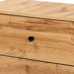 Decon Wood 3 Drawer Storage Chest Oak Brown - Baxton Studio -Outlet Baxton Studio Store GUEST a636851b 692c 43db b9be 1c1ae19e2d6a