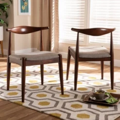 Set Of 2 Aeron Wood Dining Chair Walnut - Baxton Studio -Outlet Baxton Studio Store GUEST a63dee92 84c7 4ff8 8c98 df4351e242ea