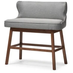 Gradisca Modern And Contemporary Fabric Button Tufted Upholstered Bar Bench Banquette - Baxton Studio -Outlet Baxton Studio Store GUEST a6a6320c 17c4 4c27 8d0d 5f2f30a58294
