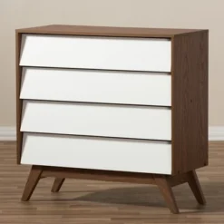 Hildon Mid-Century Modern Wood 4 Drawer Storage Chest Brown - Baxton Studio -Outlet Baxton Studio Store GUEST a6c60f7e 679a 4591 921f ceca60157623