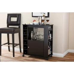 Ontario Modern & Contemporary Dark Brown Wood Modern Dry Bar & Wine Cabinet - Baxton Studio -Outlet Baxton Studio Store GUEST a75f23fd 1191 42ad a9b8 81a609f729cd