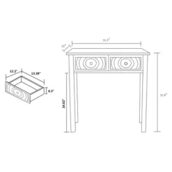 Lambert Wood 2 Drawer Console Table White - Baxton Studio -Outlet Baxton Studio Store GUEST a8378ac3 c506 4c15 aff6 a69ea2790bba