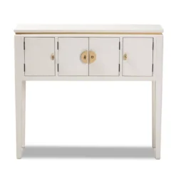 Aiko Wood Console Table White - Baxton Studio