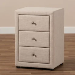 Tessa 3 Drawer Nightstand - Baxton Studio -Outlet Baxton Studio Store GUEST a8b51e33 a8a8 45a3 8a24 178540439697
