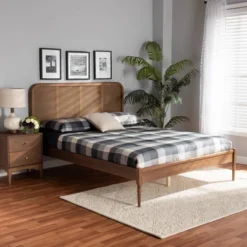 King Elston Wood And Synthetic Rattan Platform Bed Brown/Ash Walnut - Baxton Studio 12 King Elston Wood And Synthetic Rattan Platform Bed Brown/Ash Walnut - Baxton Studio -Outlet Baxton Studio Store GUEST a9789164 51ae 481a 8451 630d2257a2bf