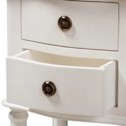 Audrey Finished 2 Drawer Nightstand White - Baxton Studio -Outlet Baxton Studio Store GUEST aae3e17b a718 41c9 b501 a54de10d37da