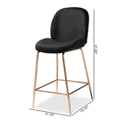 2pc Lander Velvet Fabric Upholstered Metal Counter Stool Set - Baxton Studio 18 2pc Lander Velvet Fabric Upholstered Metal Counter Stool Set - Baxton Studio -Outlet Baxton Studio Store GUEST ab9102e6 9d42 4400 a956 799e91859a57