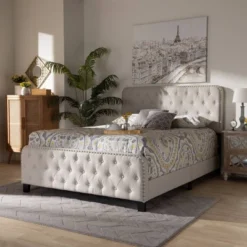Annalisa Fabric Upholstered Button Tufted Panel Bed - Baxton Studio 10 Annalisa Fabric Upholstered Button Tufted Panel Bed - Baxton Studio -Outlet Baxton Studio Store GUEST abd41994 9bc6 4be7 9d93 c97ebd46e579
