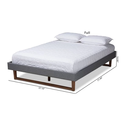Liliya Walnut Finished Wood Platform Bed Frame - Baxton Studio 1 Liliya Walnut Finished Wood Platform Bed Frame - Baxton Studio