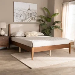 Lenora Wood Platform Bed - Baxton Studio -Outlet Baxton Studio Store GUEST ac75b7e7 a952 4b7b ab18 fd64a9e2b478