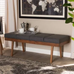 Larisa Wood Bench - Baxton Studio -Outlet Baxton Studio Store GUEST aca42830 7a71 47f7 8158 09b0110f85ee