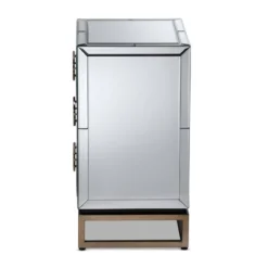 Laken 3 Drawers Mirrored Nightstand - Baxton Studio 8 Laken 3 Drawers Mirrored Nightstand - Baxton Studio -Outlet Baxton Studio Store GUEST acd3638a ffa2 42f2 b034 c2b44d9c46f6