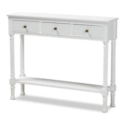 3 Drawer Calvin Wood Entryway Console Table - Baxton Studio -Outlet Baxton Studio Store GUEST aceaf8a8 aba2 41d9 ab9c 809a0dad6516
