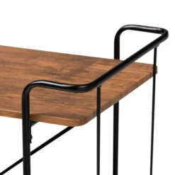 Neal Metal And Wood Kitchen Serving Cart Walnut/Black - Baxton Studio -Outlet Baxton Studio Store GUEST ad3dc559 ad92 4817 b8f4 0ae0369af789