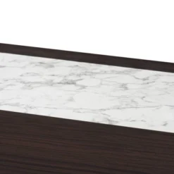 Walker Wood Faux Marble Top TV Stand For TVs Up To 60" Dark Brown/Marble/Gold - Baxton Studio -Outlet Baxton Studio Store GUEST ad91bfdb 8c4b 476a 87d4 855c65e83be5