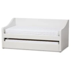 Twin Barnstorm Modern And Contemporary Fabric Upholstered Daybed With Guest Trundle Bed - Baxton Studio -Outlet Baxton Studio Store GUEST ada23b4f 6e70 41fe 95af e7d2100d1c8c