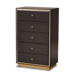 Cormac Wood And Metal 5 Drawer Storage Chest - Baxton Studio -Outlet Baxton Studio Store GUEST adb6f040 14ea 4425 a205 84e6c70d9f08