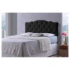 Rita Modern And Contemporary Faux Leather Upholstered Button-Tufted Scalloped Headboard - Baxton Studio