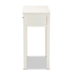 Lambert Wood 2 Drawer Console Table White - Baxton Studio -Outlet Baxton Studio Store GUEST b068aecf 9c92 4631 926f 62440c307b64