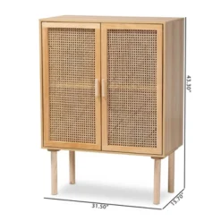 Maclean Rattan Wood 2 Door Storage Cabinet Natural/Brown - Baxton Studio -Outlet Baxton Studio Store GUEST b0ab00c9 f4bc 4d82 a7b9 6cd0b143e6a2