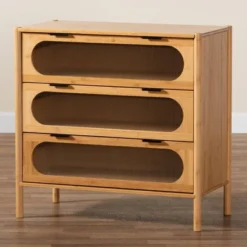 Naresh Bamboo Wood 3 Drawer Storage Cabinet Natural Brown - Baxton Studio -Outlet Baxton Studio Store GUEST b0ab9261 cbb5 49f2 bef7 17bd070f2f3c
