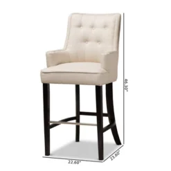 2pc Aldon Upholstered And Wood Bar Stool Set - Baxton Studio -Outlet Baxton Studio Store GUEST b0d6c8c4 f07d 4d8d 9390 57613d80586a