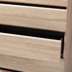 Mirren Light Oak 5 Drawer Chest Brown/Dark Gray - Baxton Studio -Outlet Baxton Studio Store GUEST b0db235c a0c2 4be5 a703 7e5c6d86176d