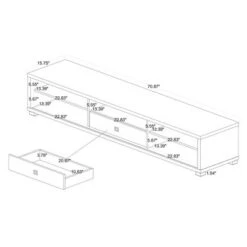 Beasley Wood 1 Drawer TV Stand For TVs Up To 65" Oak Brown/Black - Baxton Studio -Outlet Baxton Studio Store GUEST b1ee9b27 9e2f 4bed a48e a7bdce247159
