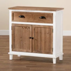 Glynn Wood 2 Door Storage Cabinet White/Brown - Baxton Studio 15 Glynn Wood 2 Door Storage Cabinet White/Brown - Baxton Studio -Outlet Baxton Studio Store GUEST b20782e1 2ffd 4783 a449 401dea95a986
