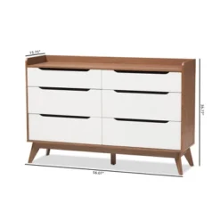 Brighton Mid-Century Modern Wood 6 Drawer Storage Dresser Brown - Baxton Studio -Outlet Baxton Studio Store GUEST b2be5bd2 e4eb 4e32 ba9a 697cf8b89e9d