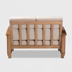 Charlotte Fabric Upholstered Wood 2 Seater Loveseat Taupe/Brown - Baxton Studio -Outlet Baxton Studio Store GUEST b452b4f1 4635 477d bf03 e4293bd96506