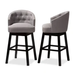 Set Of 2 Theron Swivel Barstools - Baxton Studio -Outlet Baxton Studio Store GUEST b48197a8 b7eb 4138 bd27 f6ac0561e359