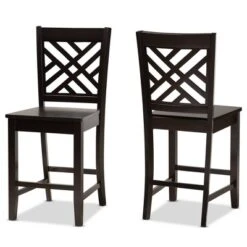 2pc Caron Wood Counter Stool Set - Baxton Studio -Outlet Baxton Studio Store GUEST b48adb80 71f4 4fa5 87d0 2c455eaf8643