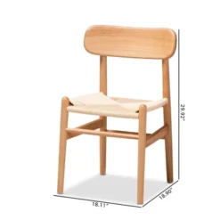 2pc Raheem Hemp And Wood Dining Chair Set Brown - Baxton Studio -Outlet Baxton Studio Store GUEST b4a16412 da52 4915 b447 29a8d6a75c0c