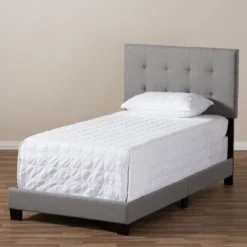 Twin Brookfield Modern And Contemporary Fabric Upholstered Bed - Baxton Studio -Outlet Baxton Studio Store GUEST b55b4fe1 cd7d 4515 bb3e 6bf365a99b14