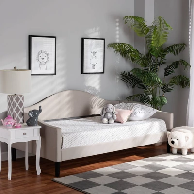 Full Milligan Upholstered Wood Daybed - Baxton Studio 7 Full Milligan Upholstered Wood Daybed - Baxton Studio - Image 7