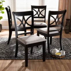Set Of 4 Clarke Dining Chair - Baxton Studio -Outlet Baxton Studio Store GUEST b6802251 6aeb 45d4 8f68 1230c716d533